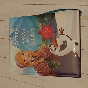 Disney Frozen Anna & Olaf Glitter Cover Journal - Teal and Pink Accents